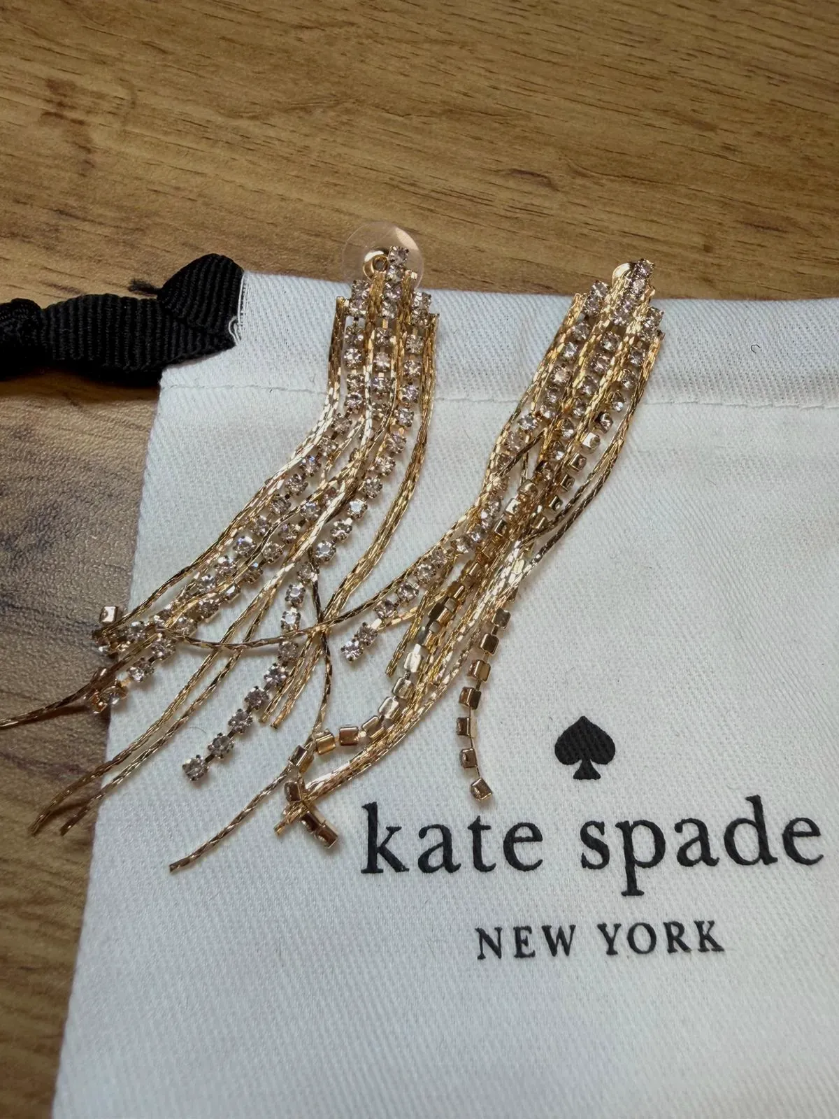 Boucles d'oreilles pendantes strass Kate Spade – Kate Spade – doré – taille Taille unique 2