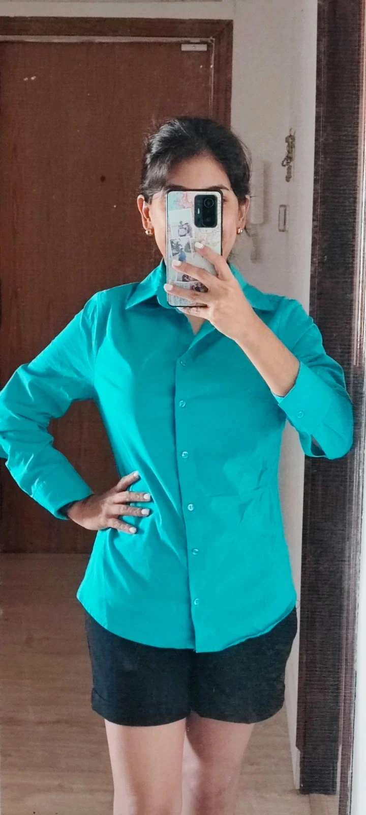 Camisa turquesa básica – Primark – taille S / 36 / 8