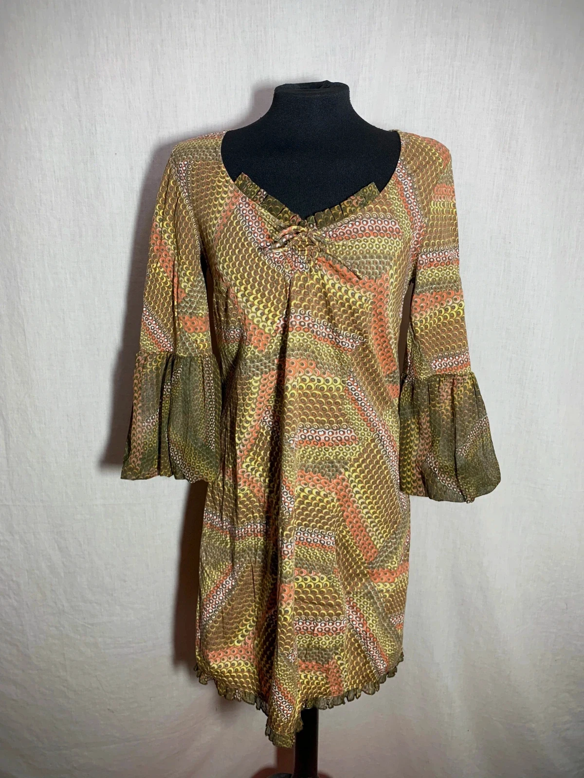 Vestido Estampado con Manga Acampanada | Printed Dress | Tonala