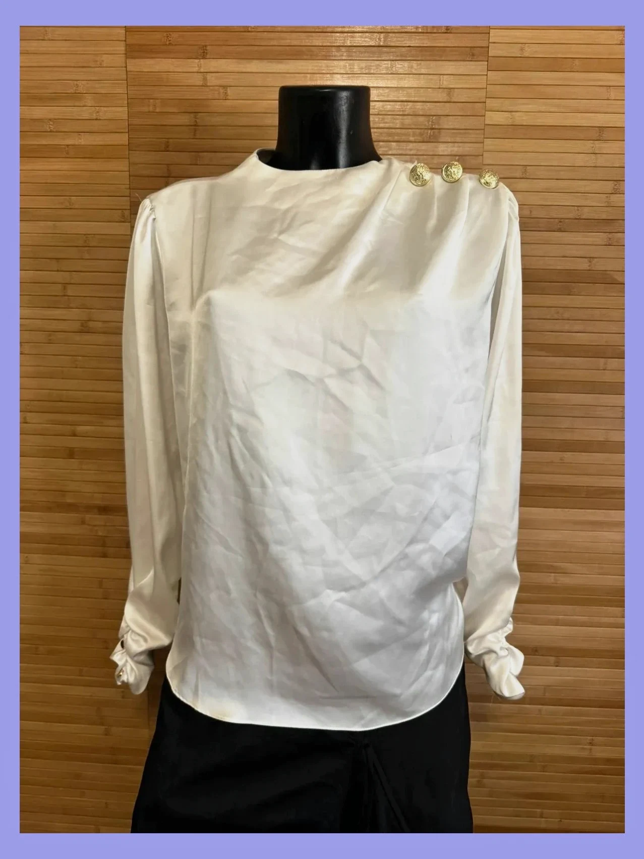 Blusa blanca satinada de River island , talla 42 😍