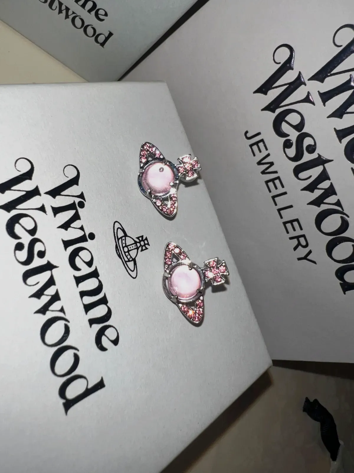 Boucles d'oreilles orb rosées Vivienne Westwood – Vivienne Westwood – rose et argenté – taille Taille unique 6