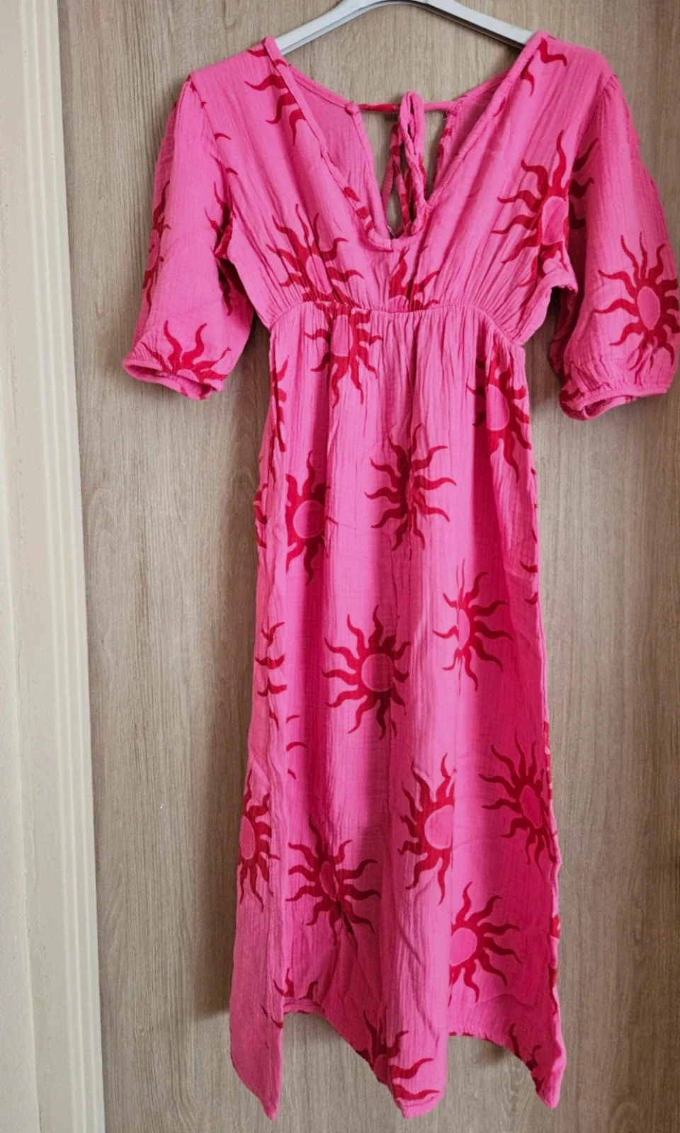 Jolie robe longue fluide, 100% coton - TU 36 au 42 - Made in Italy