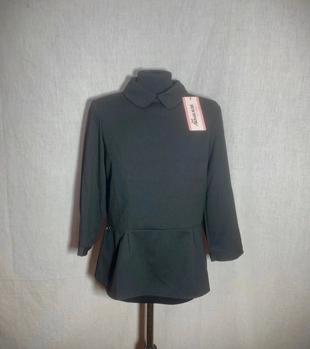 Blusa con Cuello de Cisne Negra | Black Turtleneck Blouse | Blouse Noire à Col Roulé