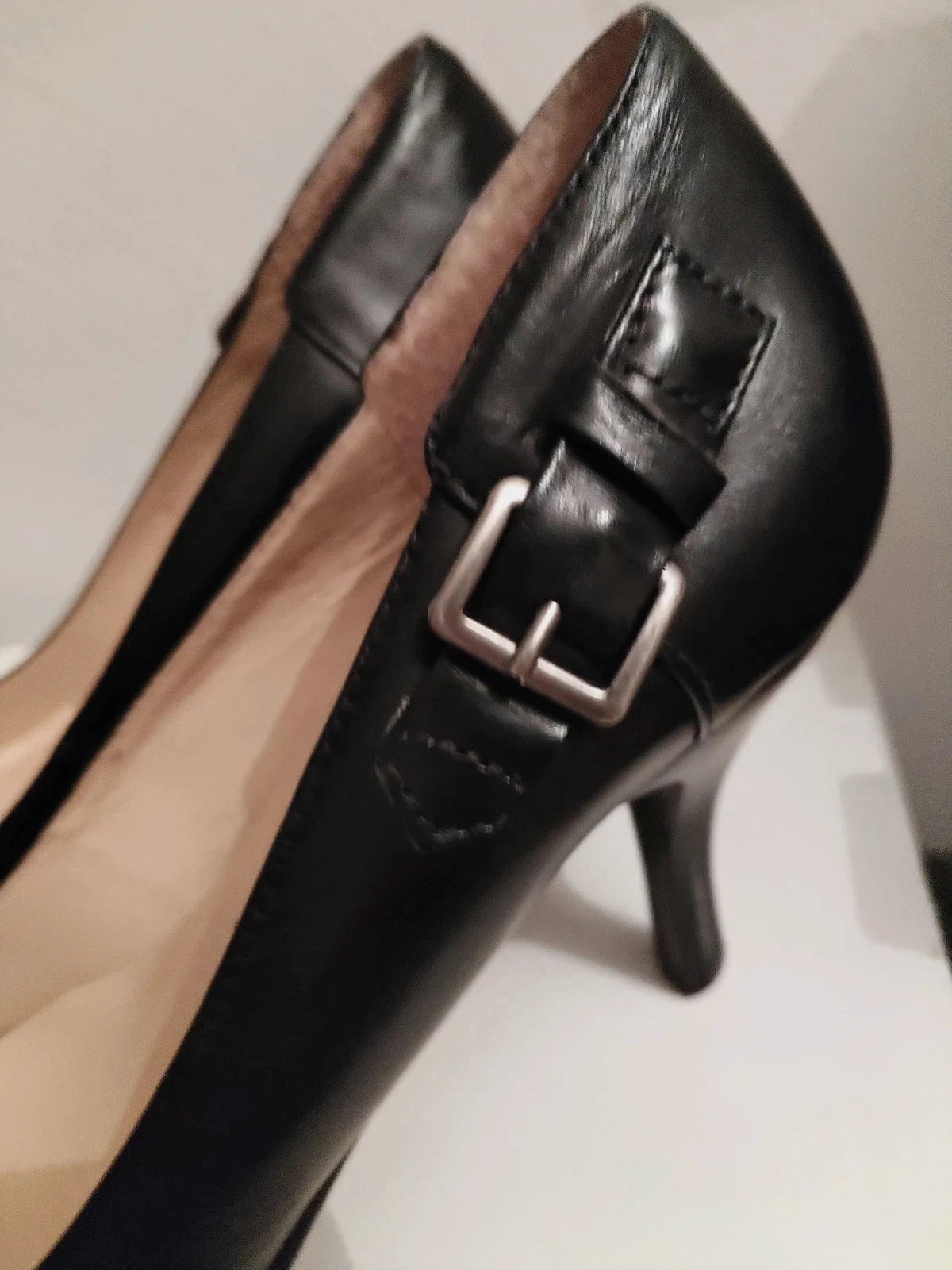 Escarpins cuir noir sans Marina
