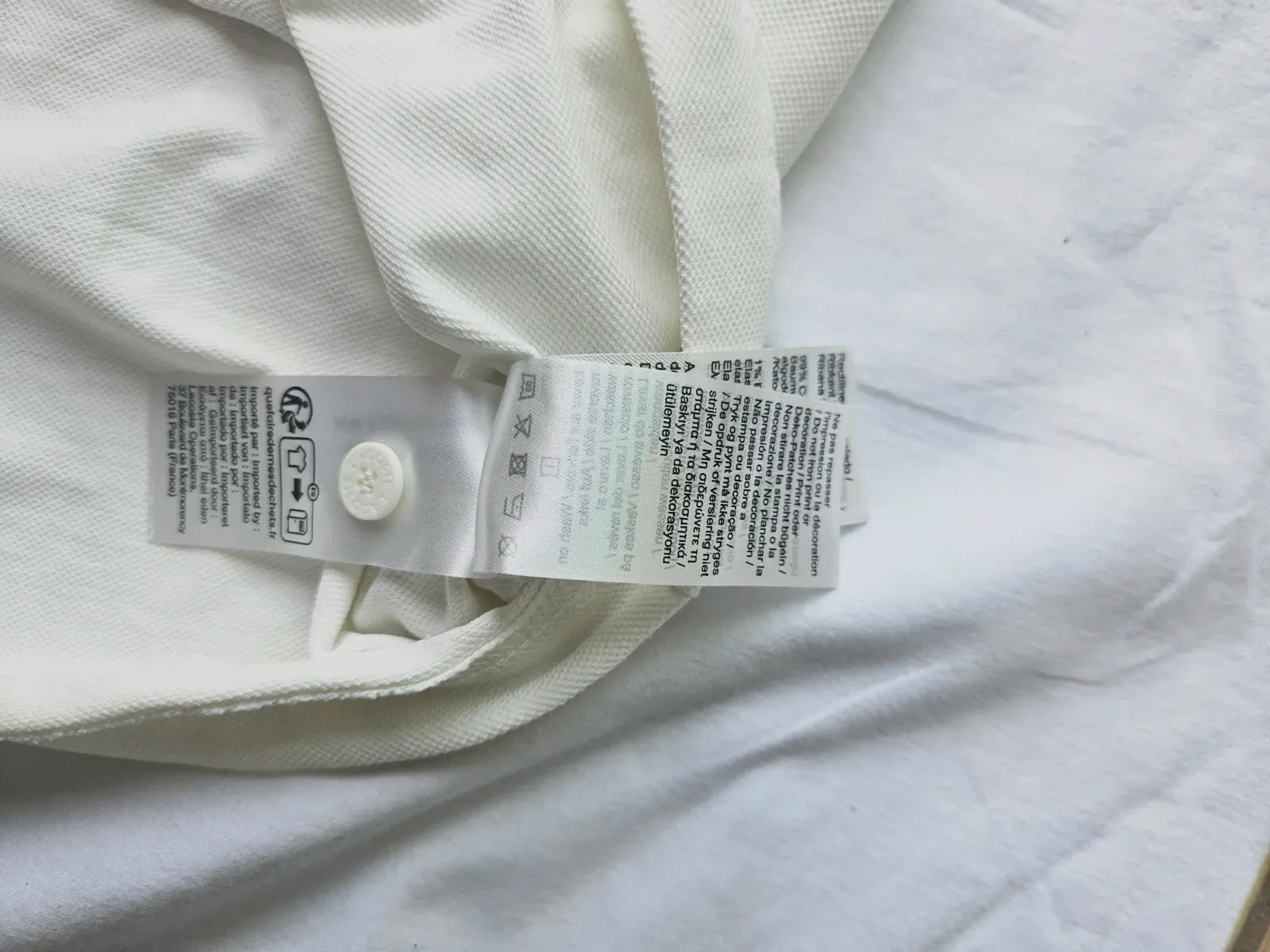 Polo lacoste – Lacoste – blanc cassé – taille M 4