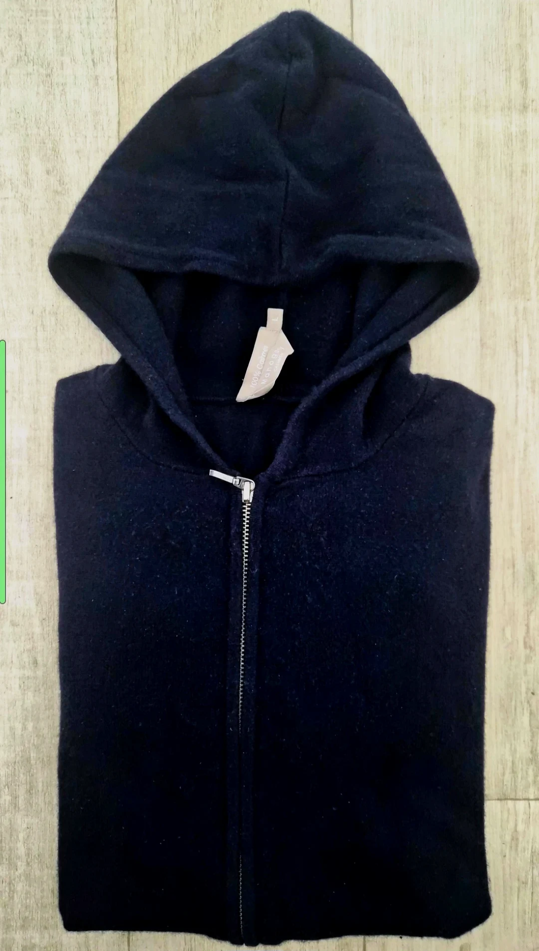 Pull à capuche zippé cachemire L – Mohagany – taille L