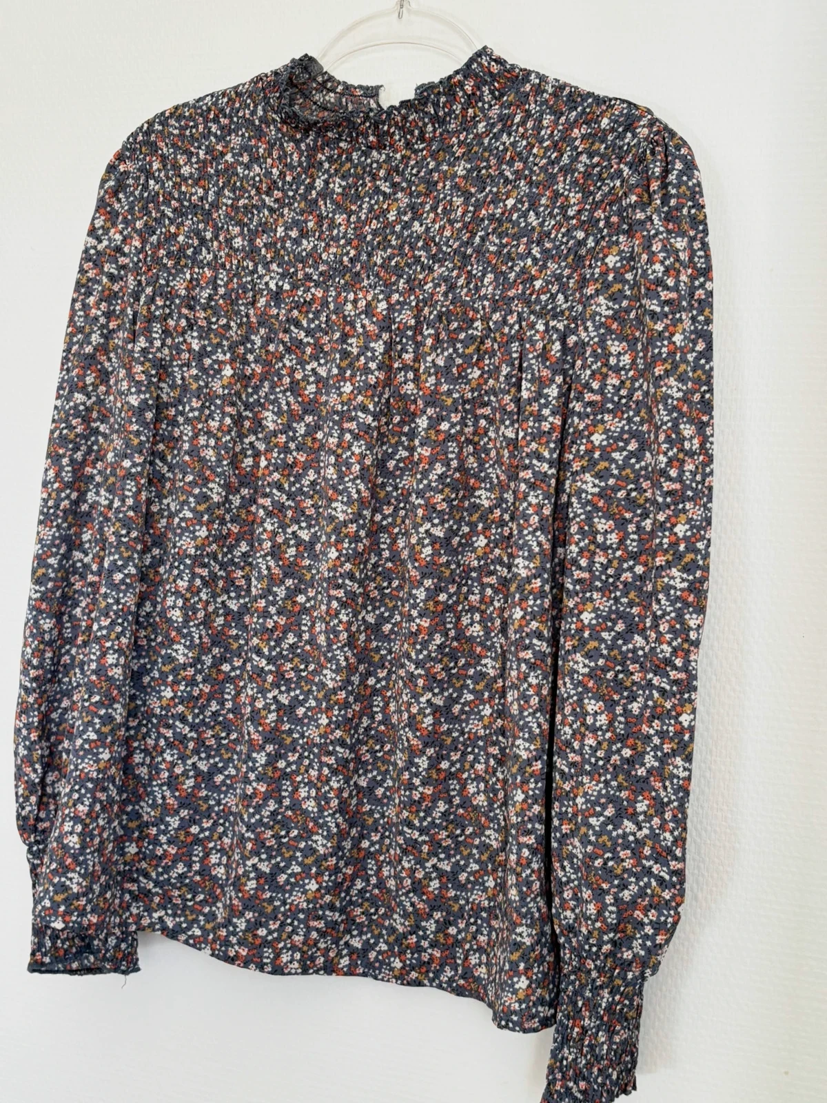 Blouse fleurie romantique à col montant – Shein – taille XL / 42 / 14
