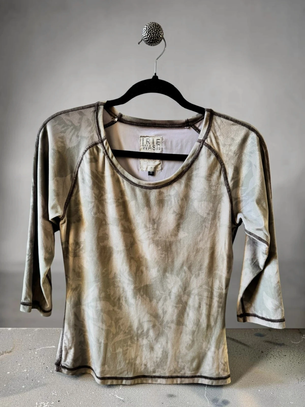Top vintage extensible en velours effet délavé y2k vibe – Vintage Dressing – taille S / 36 / 8