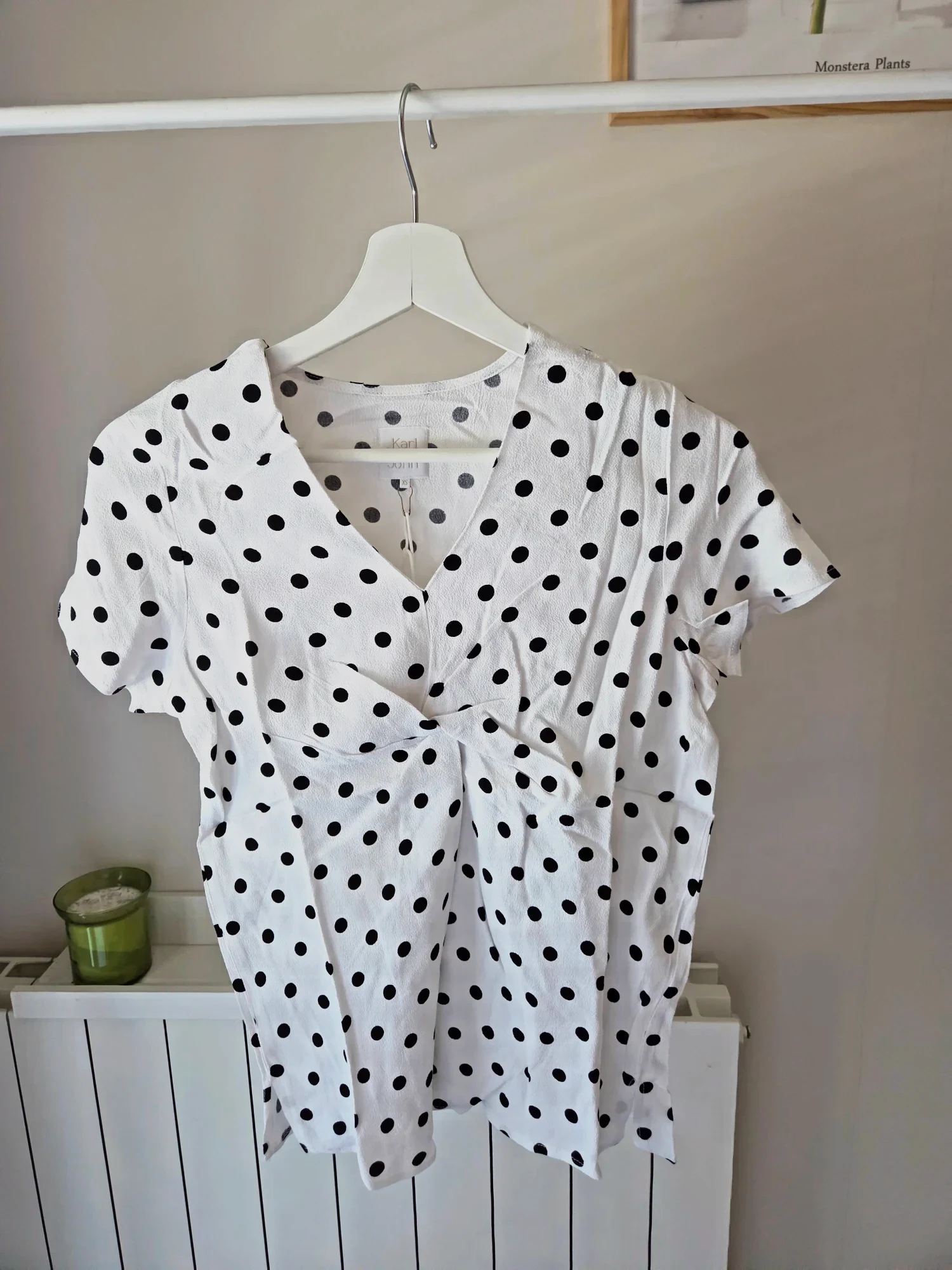 Karl Marc John Blouse à pois blanc noir XS