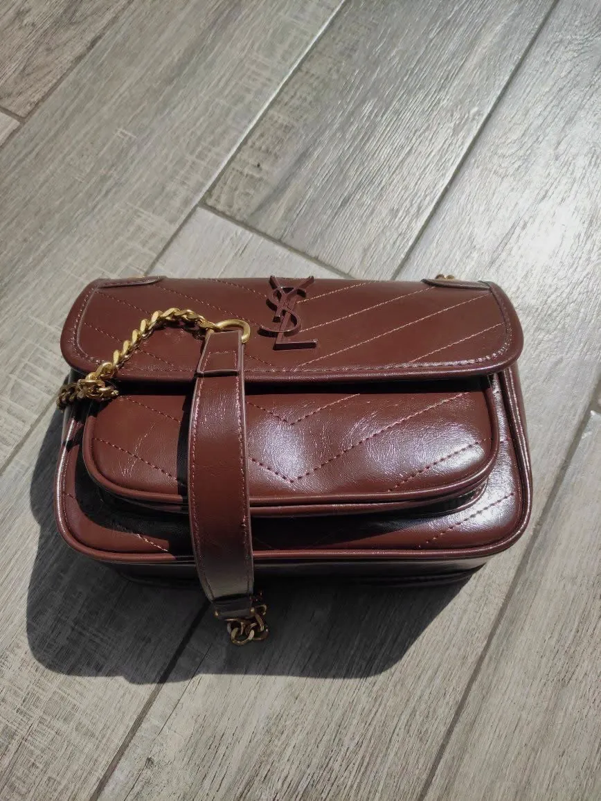 Sac à main marron chaîne dorée – Yves Saint Laurent – marron – taille Taille unique 2