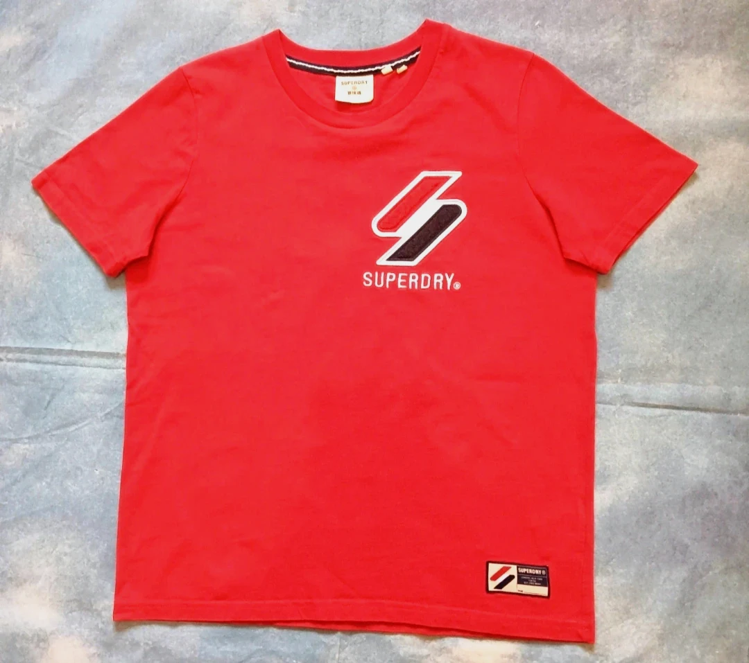 🔥 Superdry Red Logo T-Shirt | Streetwear Essential | UK 10 / EU 38