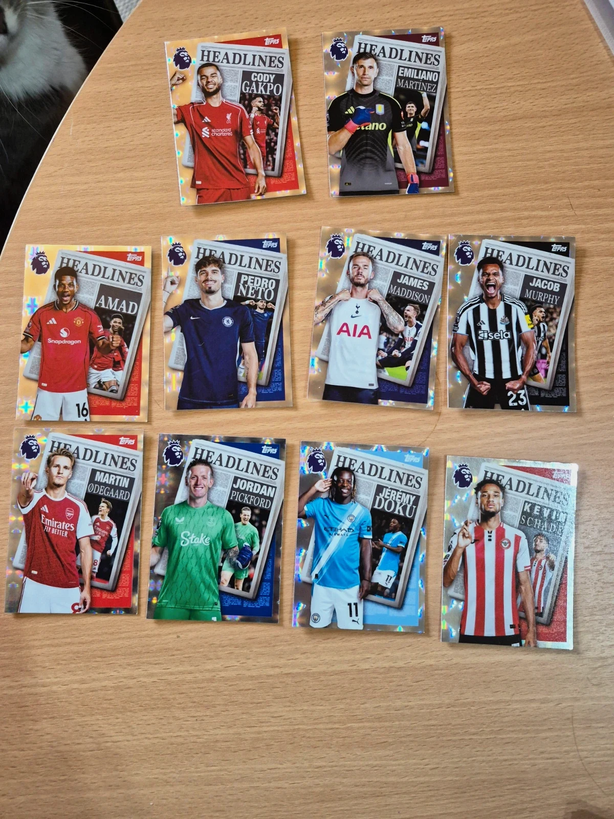 Lot de 10 cartes topps Headlines
