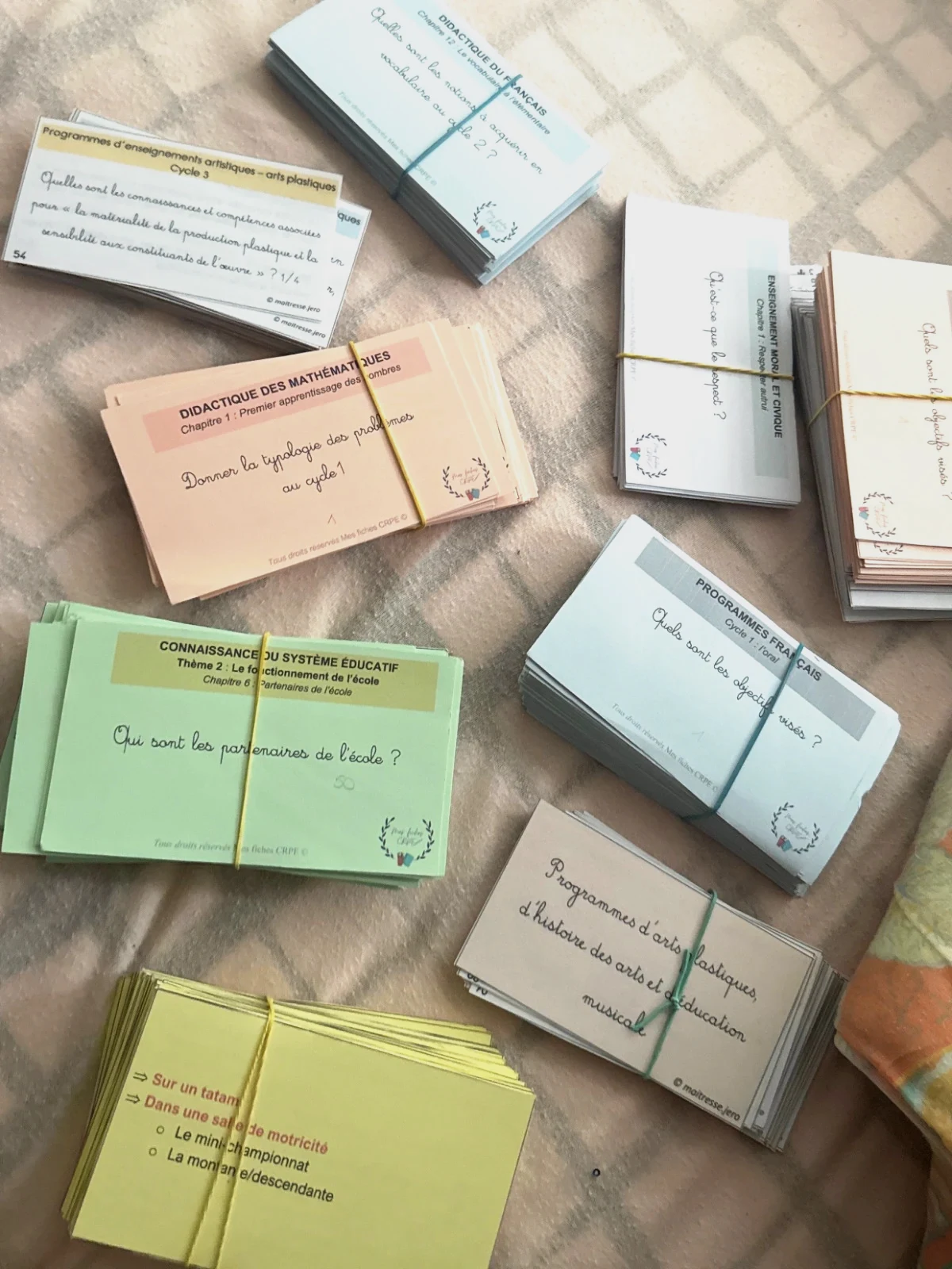 Grand lot de flashcards et fiches de révision CRPE (Français, Maths, EMC) – Grand lot de flashcards et fiches de révision CRPE