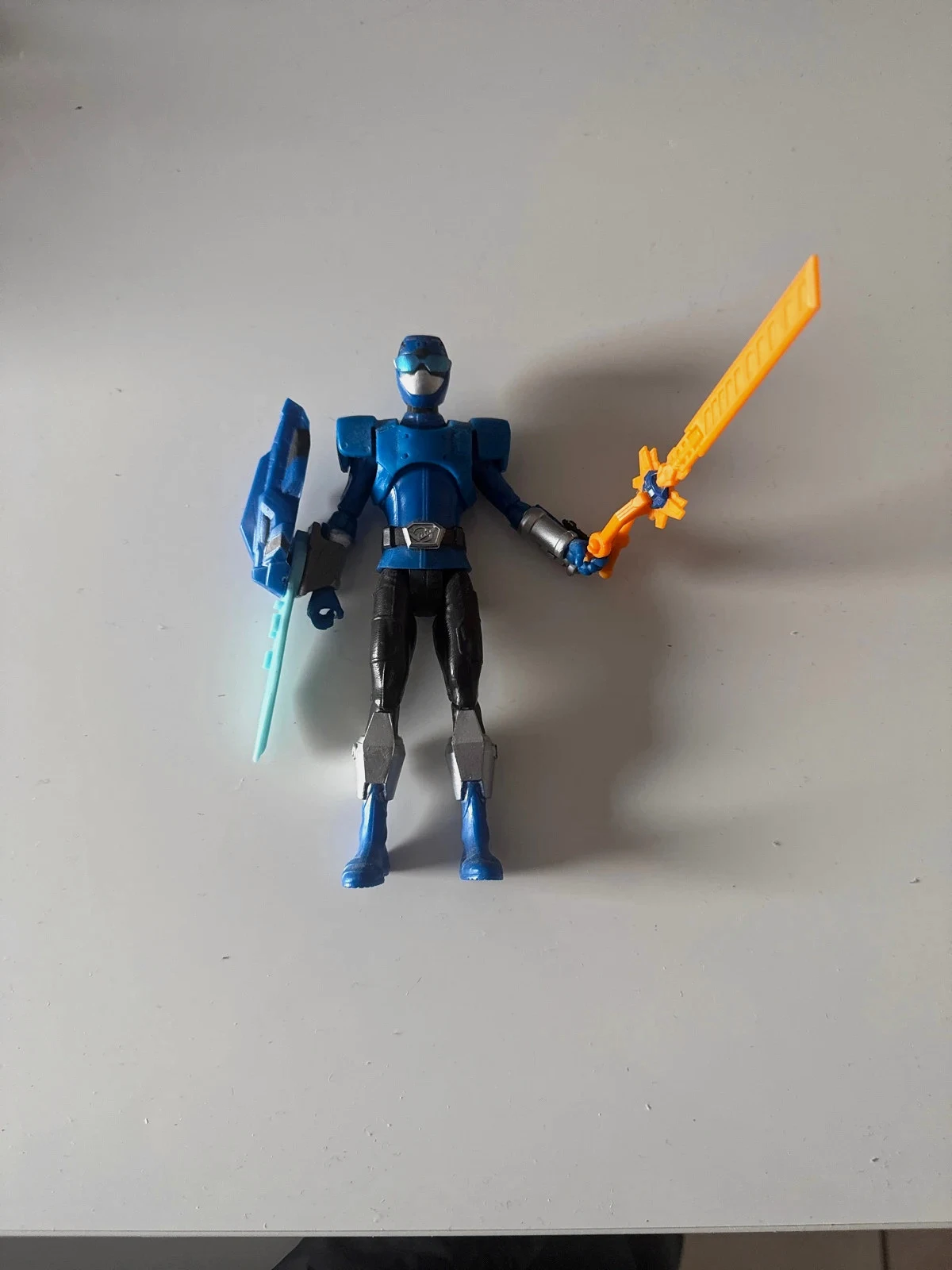 Power Rangers Beast Morphers - Figurine Ranger Bleu Beast-X - 15 Cm – Power Rangers – taille Prématuré, jusqu'à 44cm