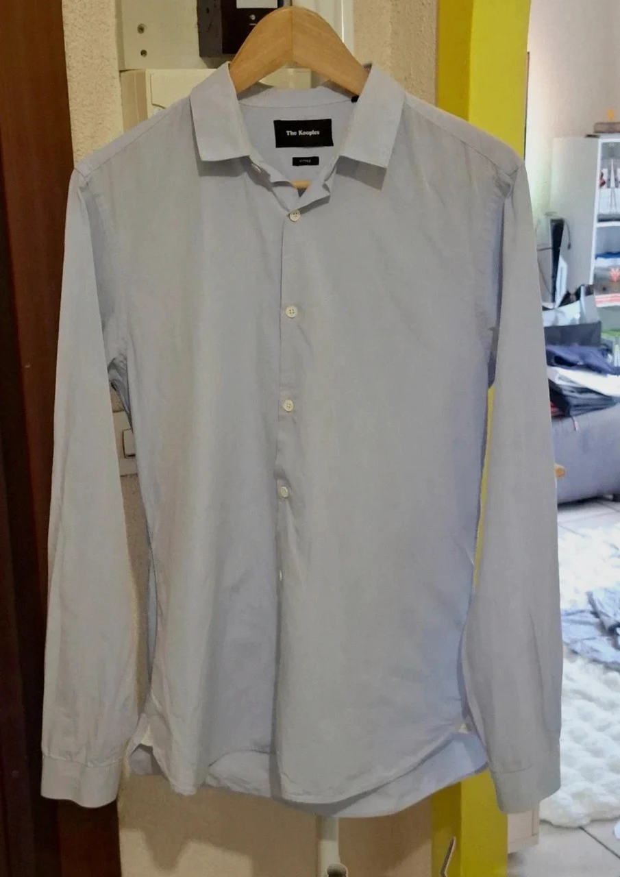 Chemise Fitted Manches Longues Bleu Ciel The Kooples T.L / 43-44