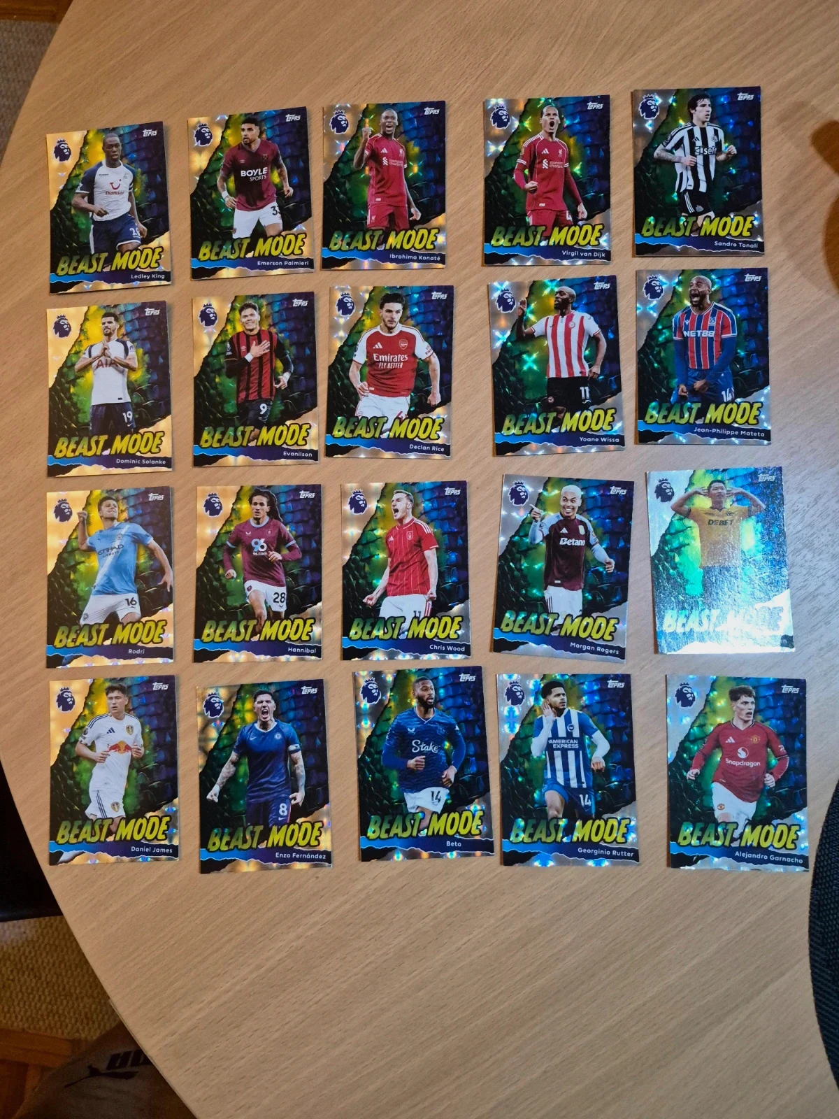 Lot de 20 cartes topps Beast Mode – Topps