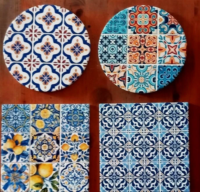Dessous plat céramique, lot de 4