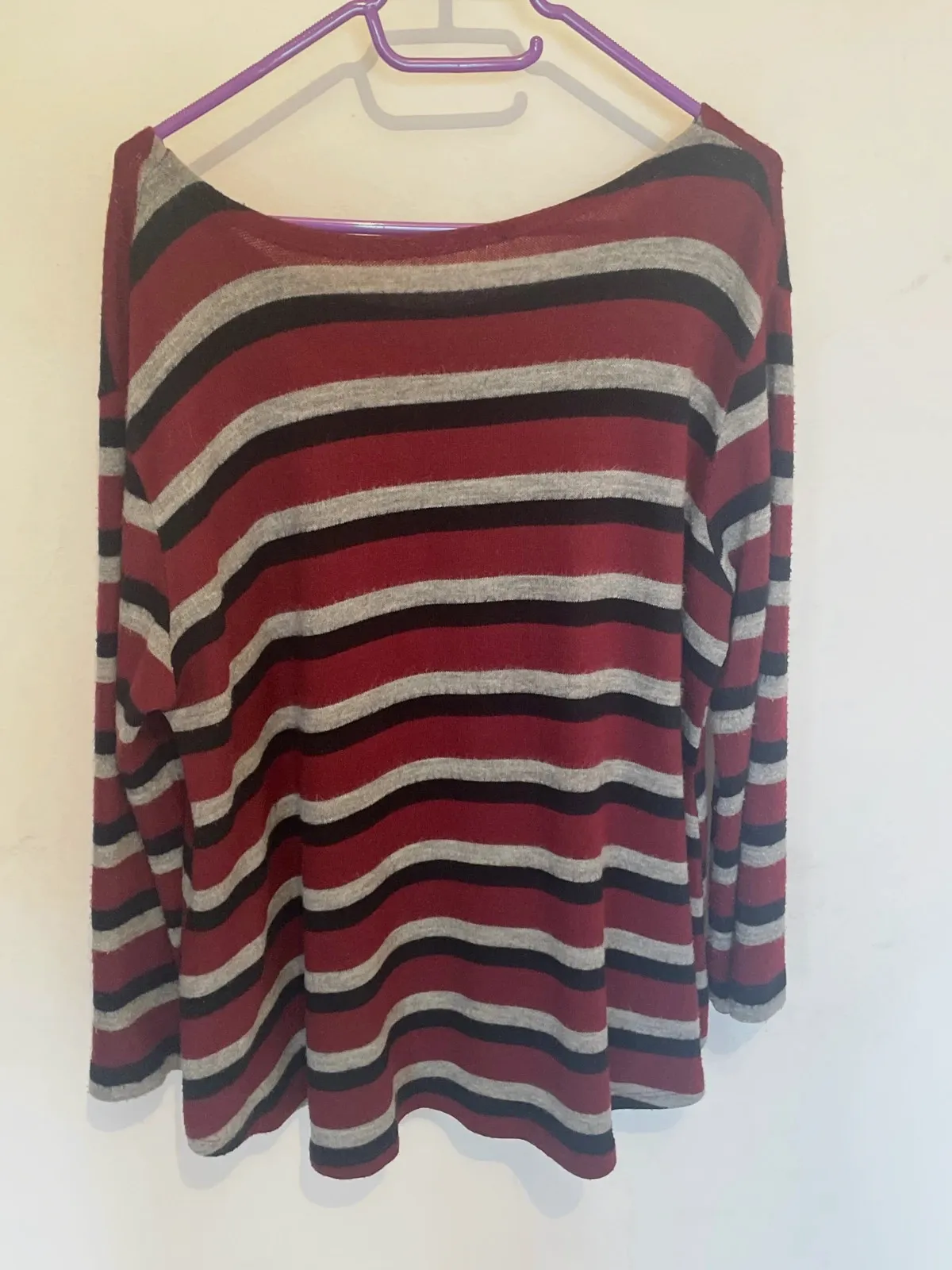 Jersey de punto fino a rayas - Estilo Grunge/Alt - Talla L – Ideal – taille L / 40 / 12 4