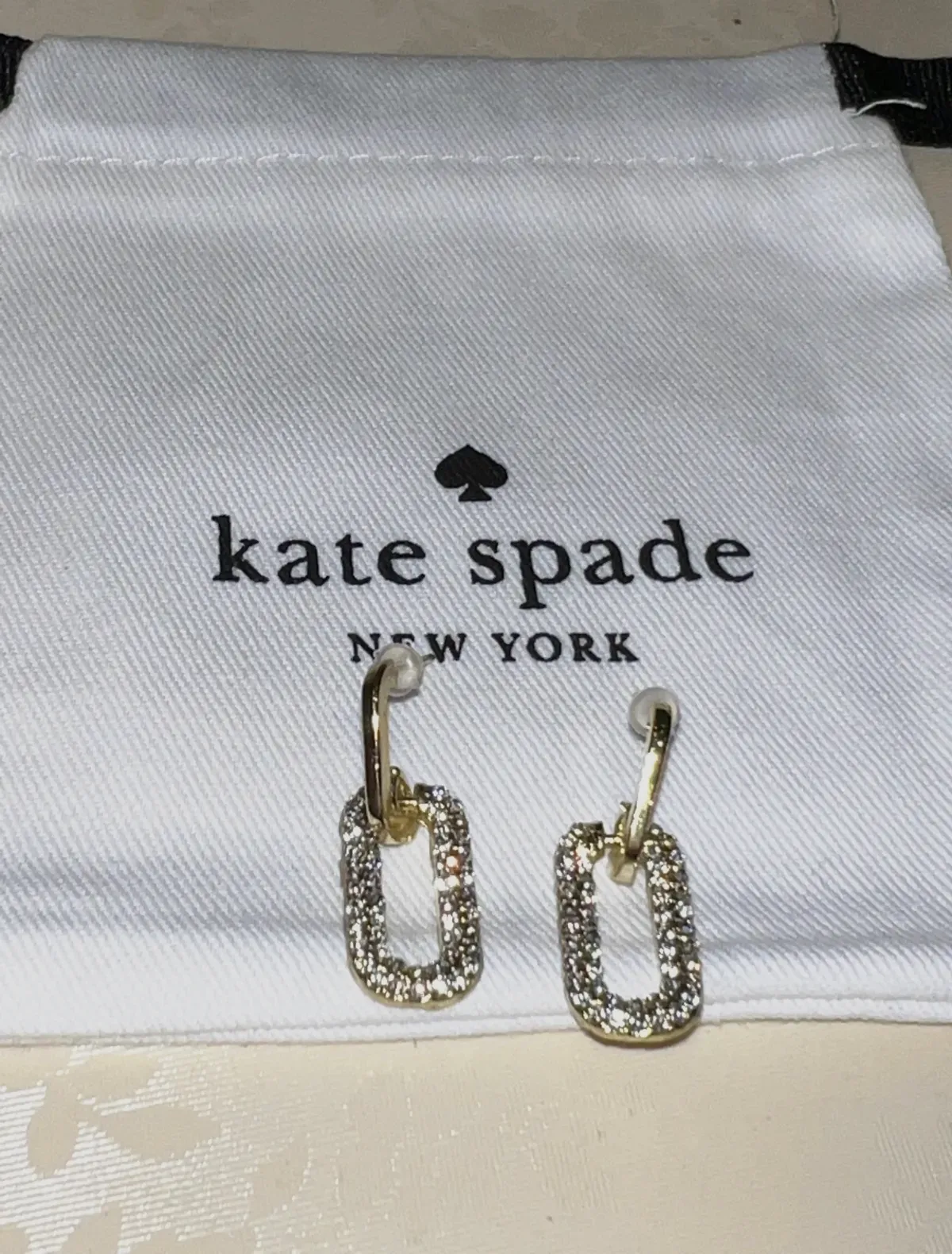 Boucles d'oreilles pendantes strass Kate Spade – Kate Spade – doré – taille Taille unique 2