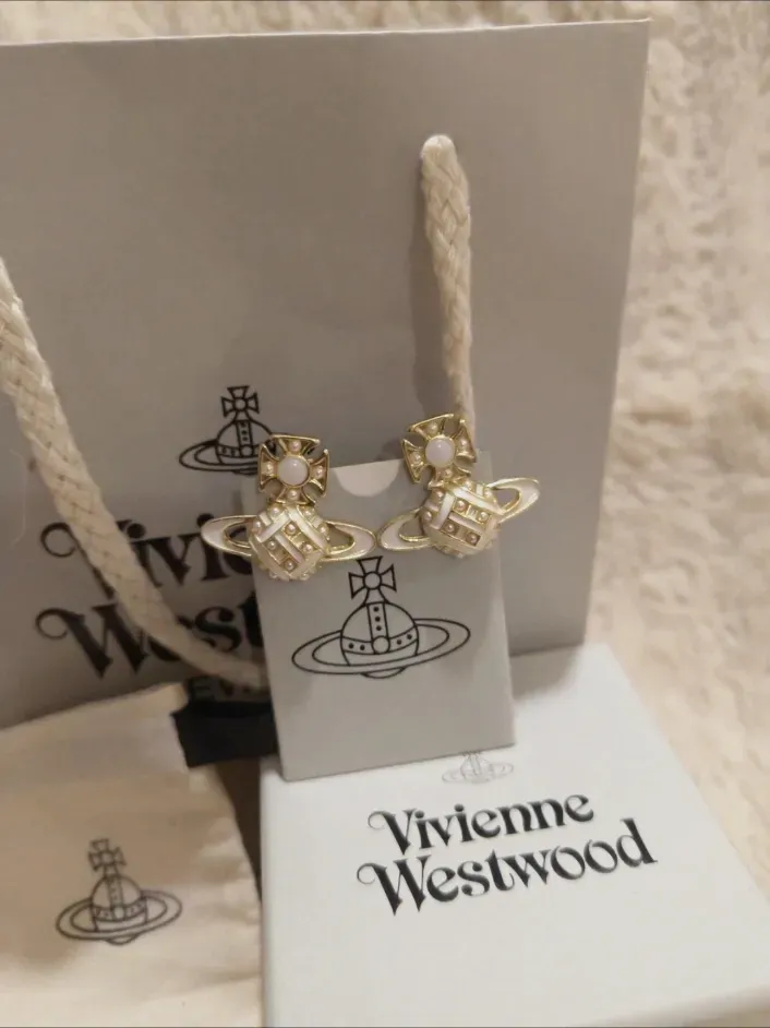 Boucles d'oreilles Vivienne Westwood Orb – Vivienne Westwood – doré et blanc – taille Taille unique 2