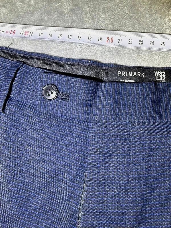 Pantalon - bleu foncé - taille 40 (W32 L32) - coupe droite - tissu texturé – Primark – taille L 3