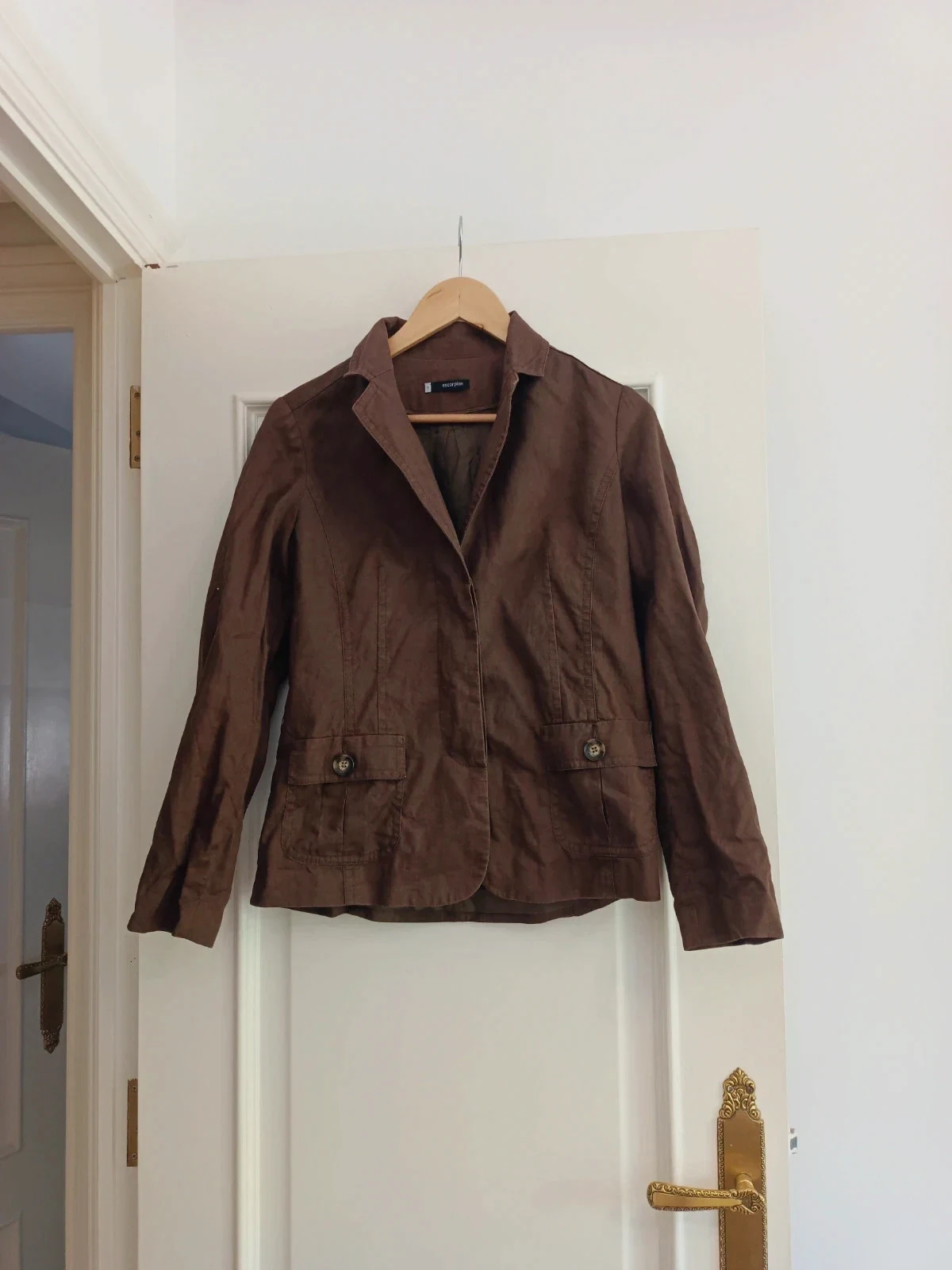Blazer marrón de lino Escorpion – talla S