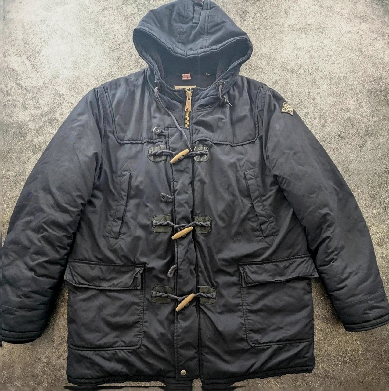 Parka duffle coat schott nyc underground y2k vintage streetwear navy capuche Xxl