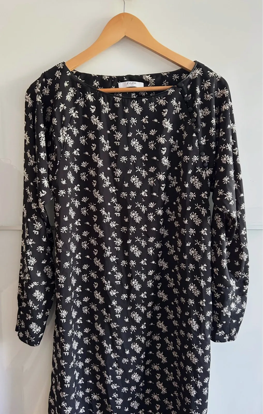 Robe Zapa Paris taille 38 noire fluide col façon cuir chic – ZAPA – taille M / 38 / 10 2