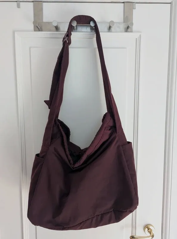 Sac besace bordeaux en toile – bon – bordeaux – taille Taille unique 2