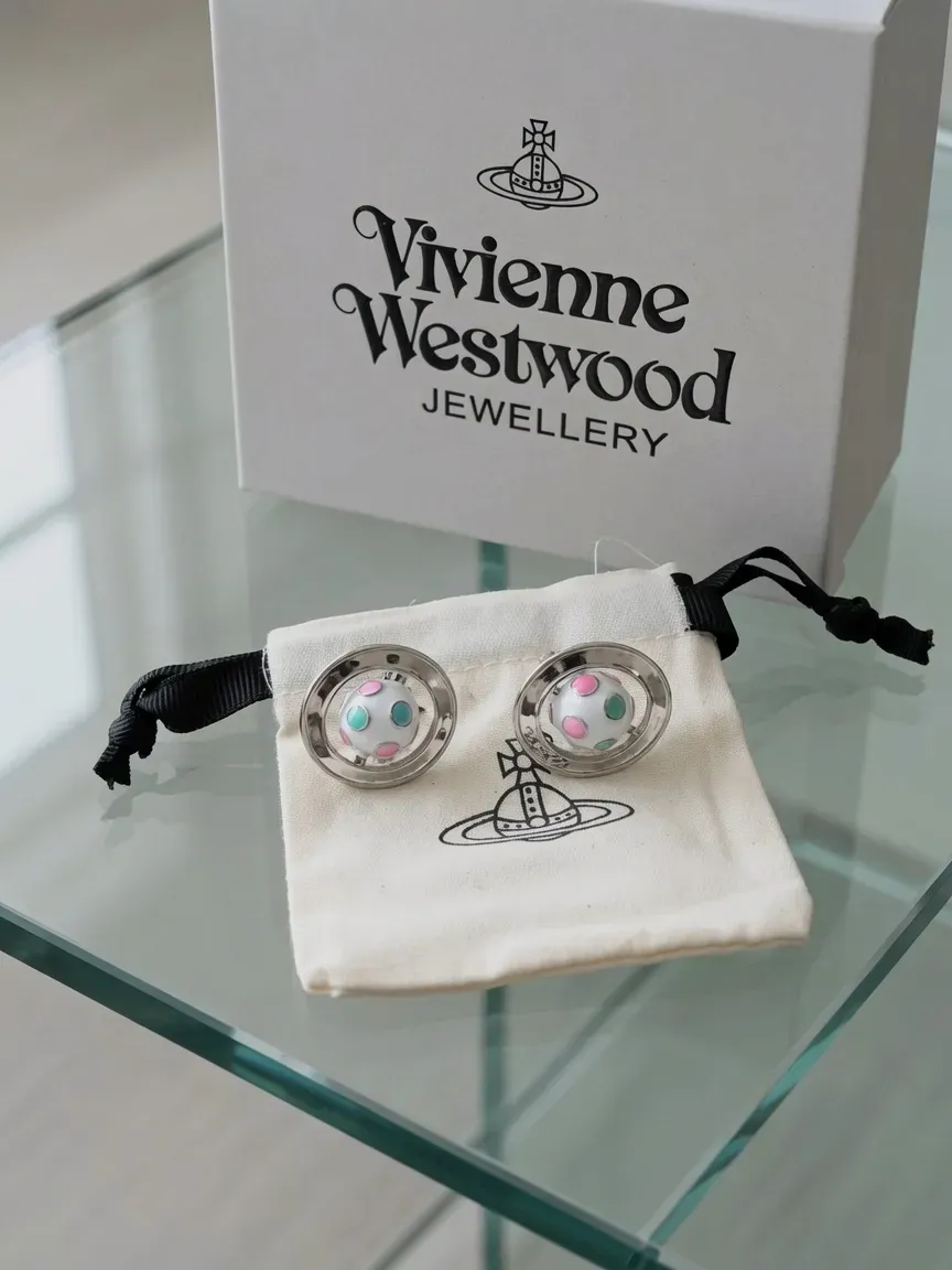 Boucles d'oreilles Vivienne Westwood  – Vivienne Westwood – multicolore pastel (blanc, rose, jaune) 4