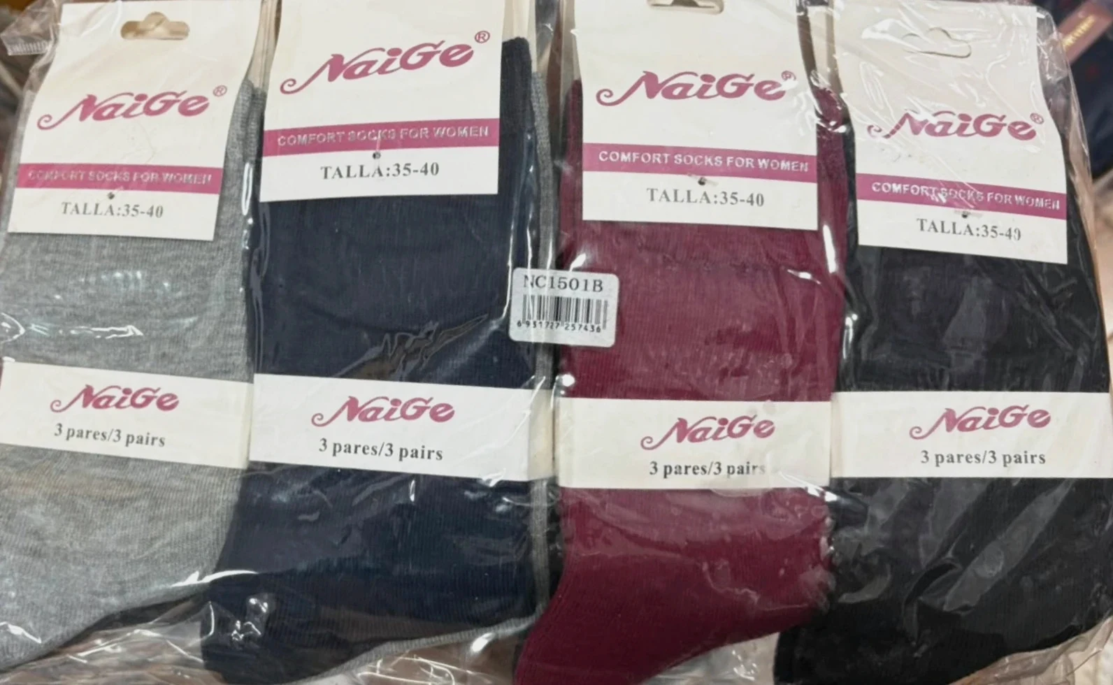 Calcetínes altos 12 pares – taille L | 43–46