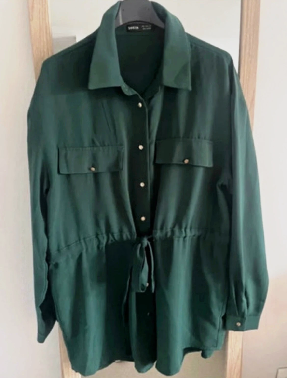 Chemise longue verte shein