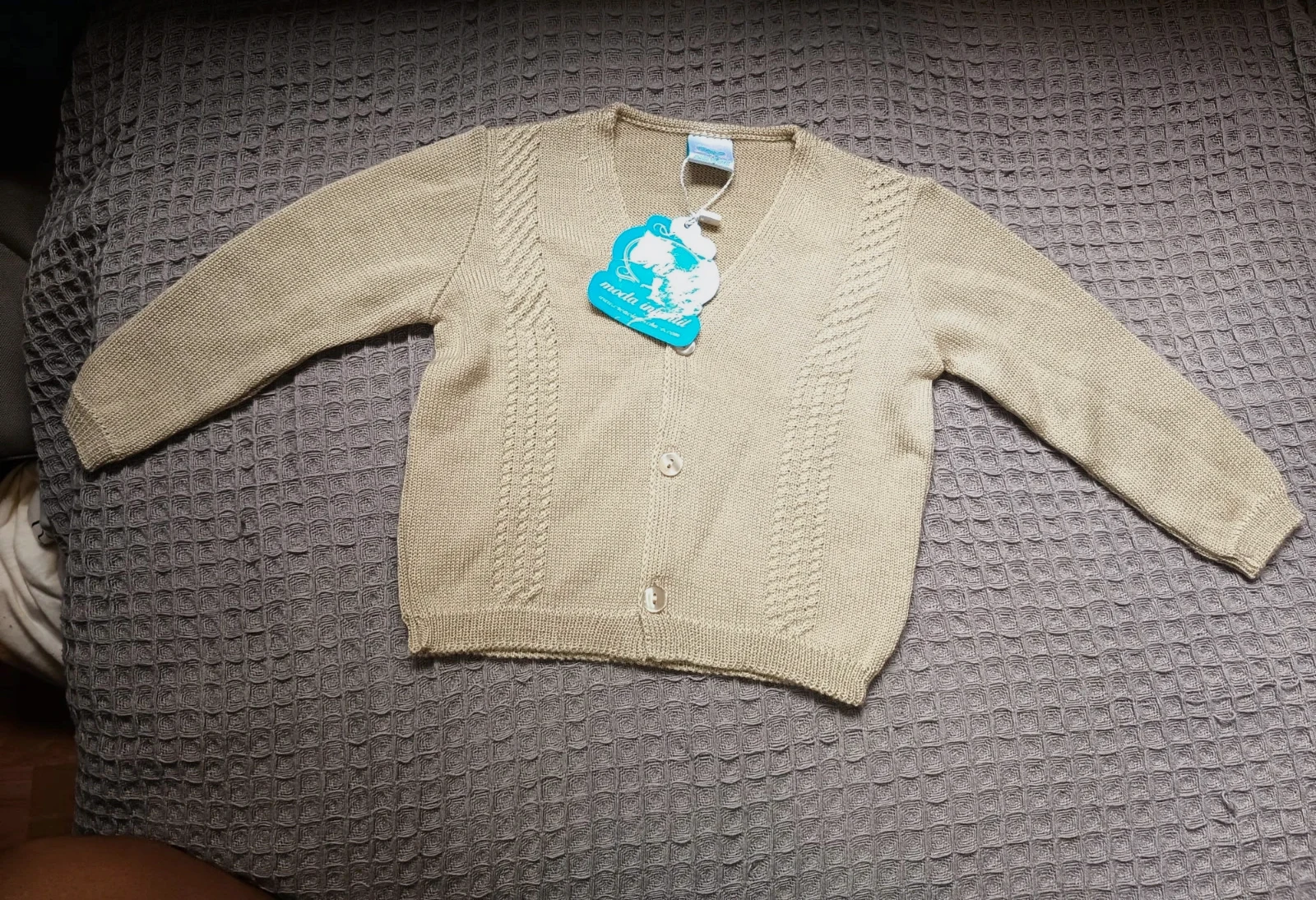Cha-O Baby Knitted Cardigan Camel Size 18M NWT – cha o – taille 12-18 mois / 80 cm