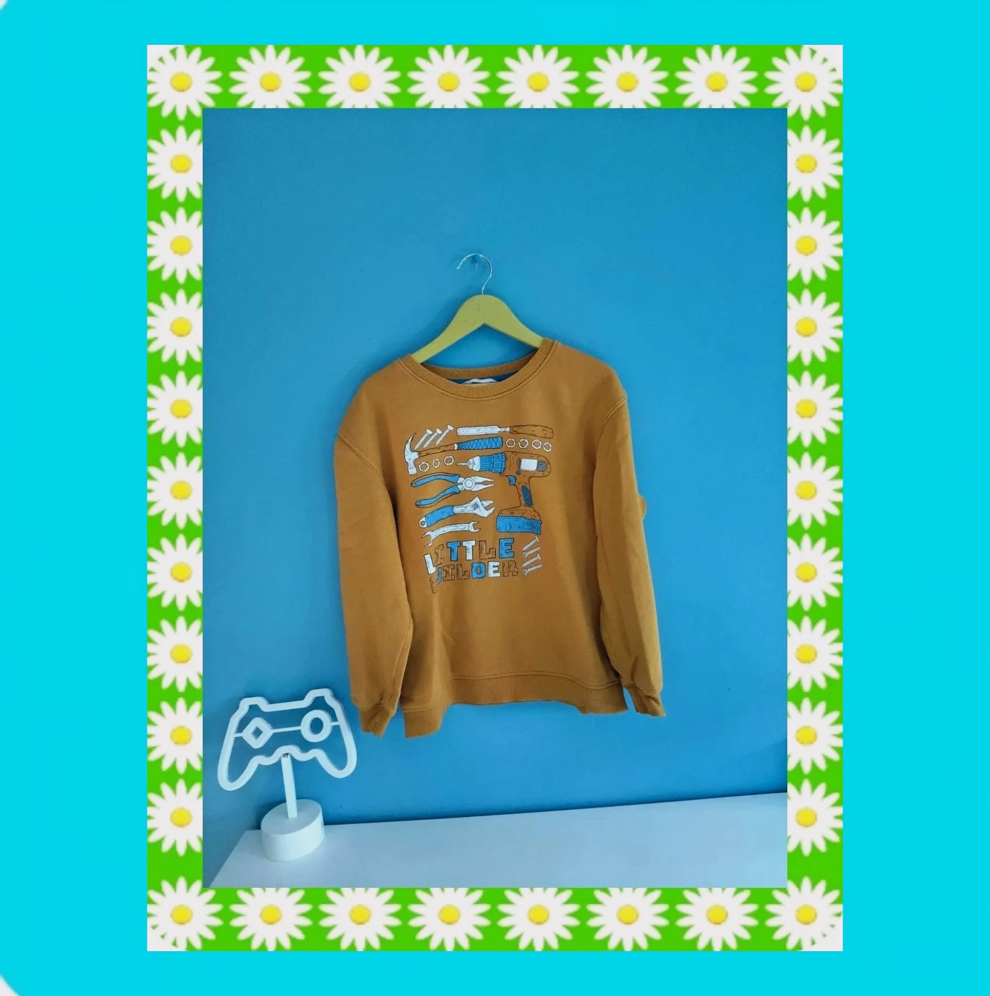🩵 Divertida Sudadera Niño Sin Capucha 🩵 – H&M – taille 9 ans / 134 cm