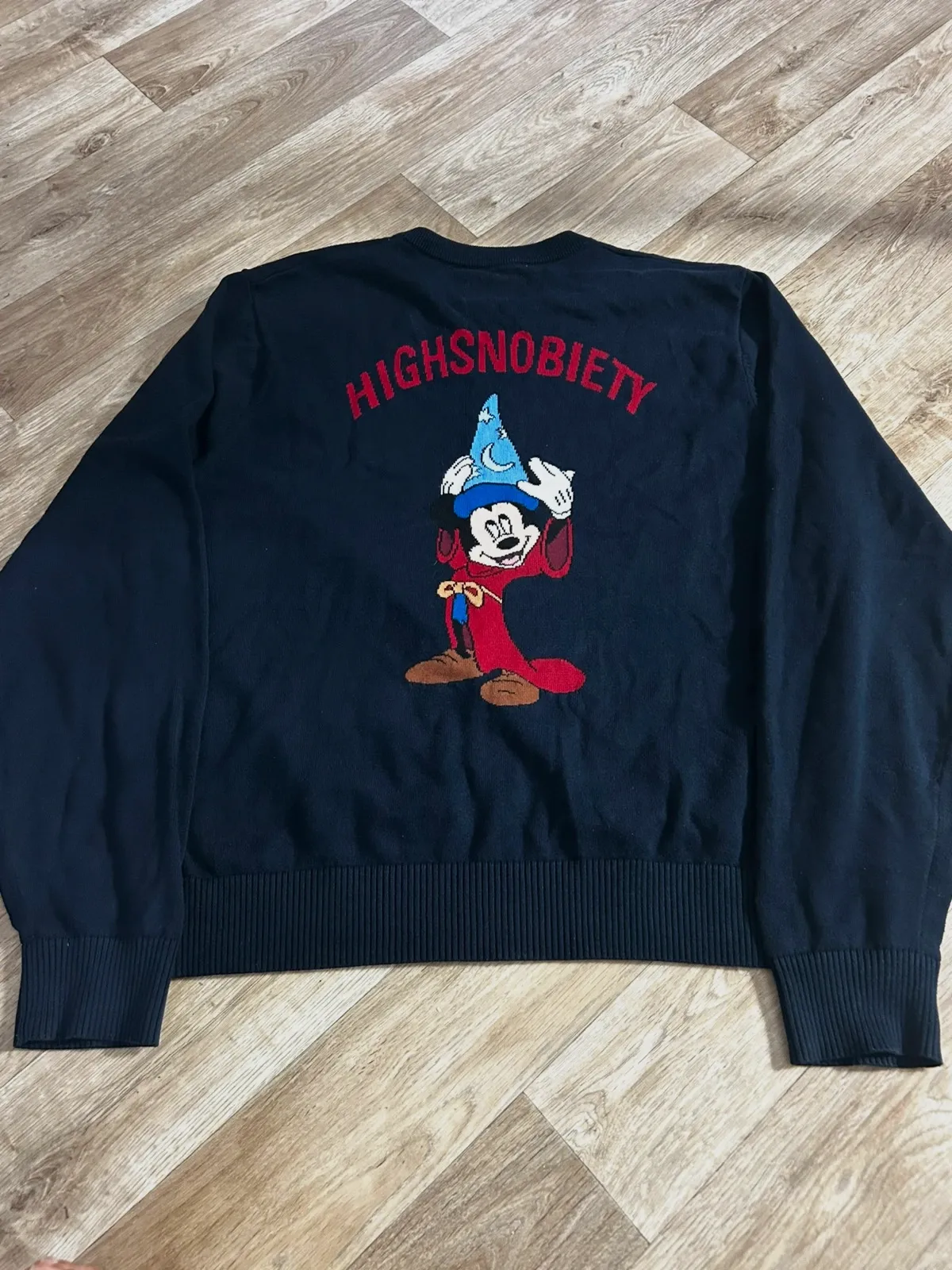 Disney Highsnobiety Homme Pull Mickey Fantasia XXL 100% Coton Bleu Marine Brodé Streetwear Luxe – Highsnobiety – taille XXL 2