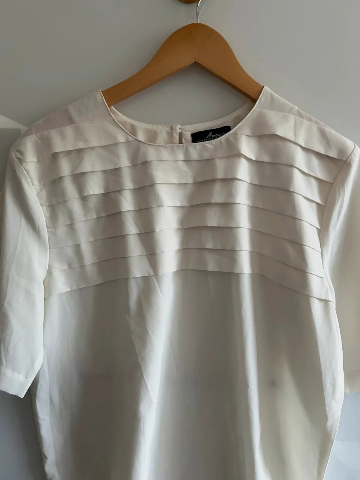 Blouse Weyburn 40 écrue fluide ample chic – Anne Weyburn – taille L / 40 / 12 5