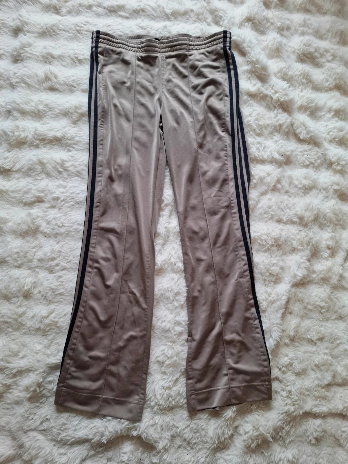 Pantalon de survêtement vintage Adidas marron beige flare rétro taille L