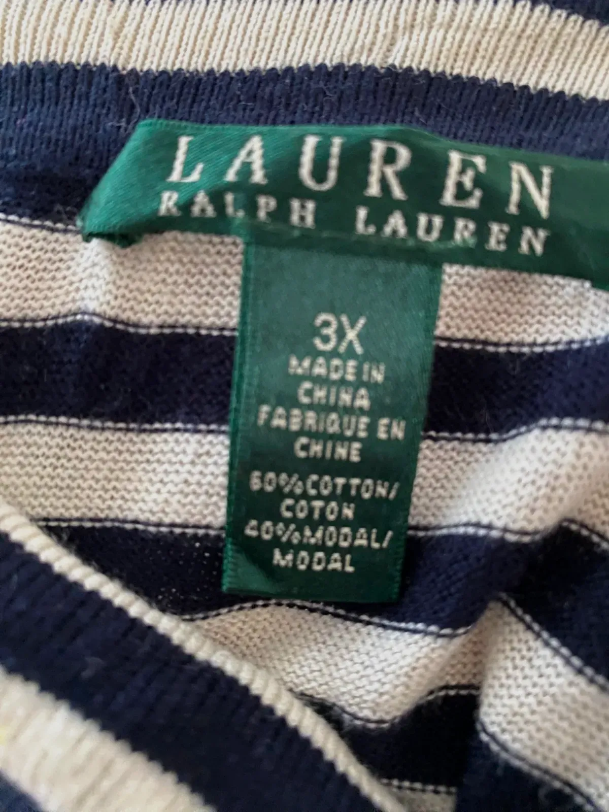 Gestreepte coltrui Lauren Ralph Lauren maat 3X – Lauren Ralph Lauren – taille XXL 3