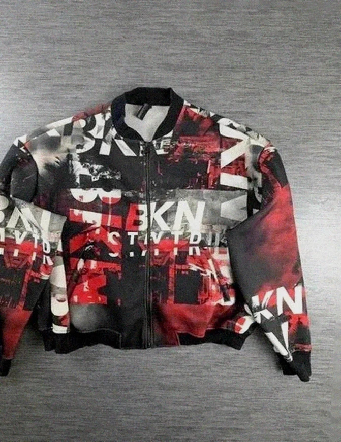 Veste hip-hop Brooklyn by Rocawear blanche Xs (convient M/L) : streetwear Y2K Urban Streetwear