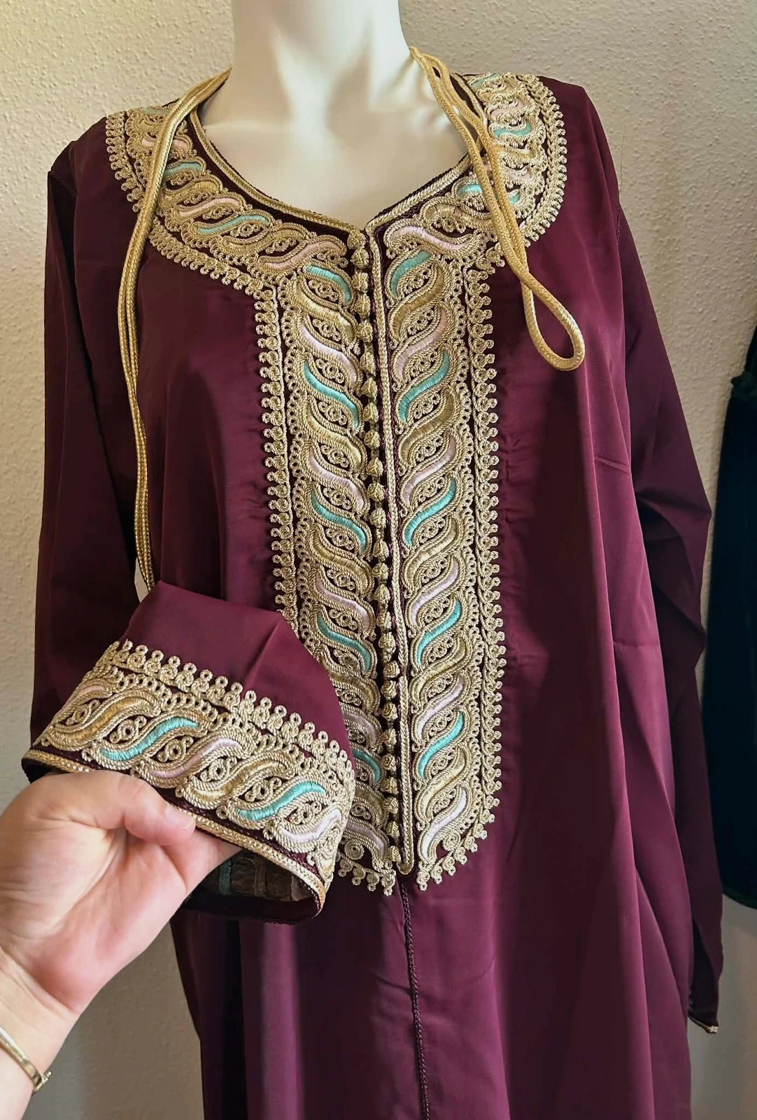 Caftan crêpe de soie original L/XL