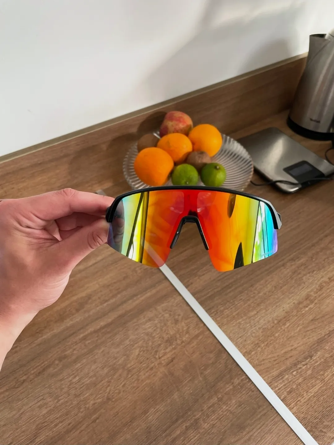 Lunettes de soleil sport miroir jaune – Oakley – jaune/bleu dégradé 2