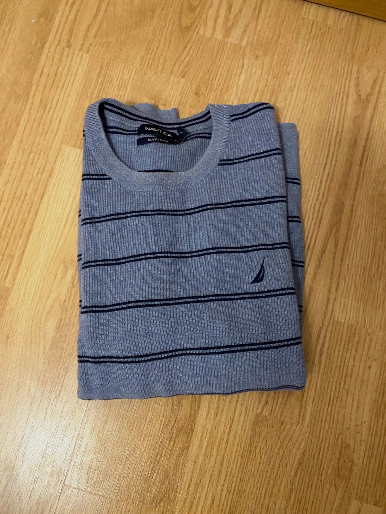 Pull Nautica Navtech à Rayures Bleu