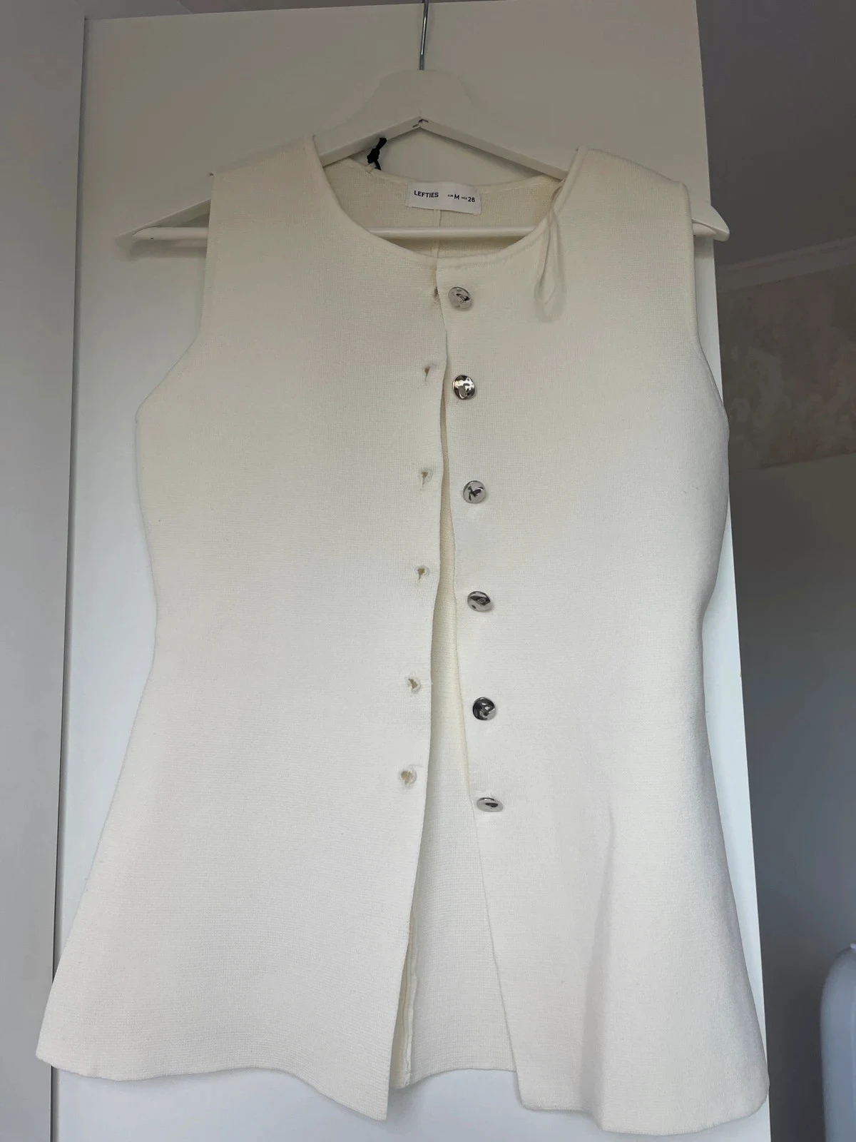 Chaleco blanco talla M nuevo