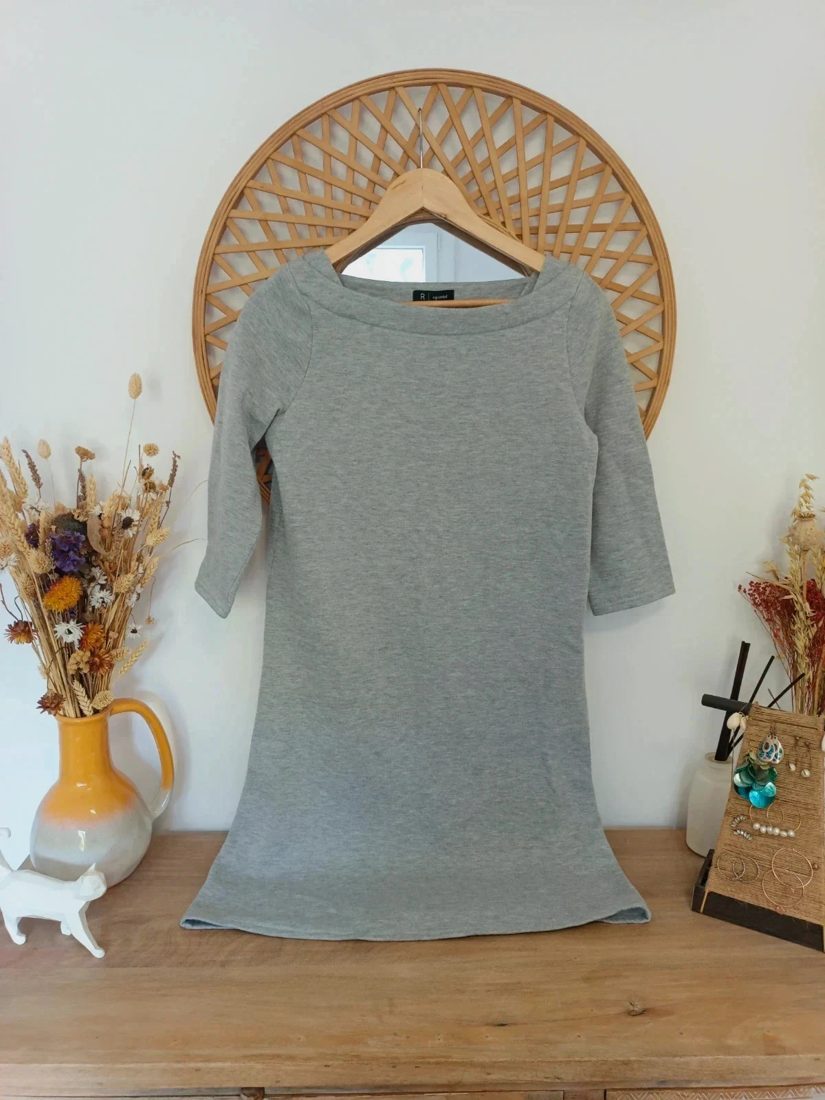 Vestido Sudadera Gris – Cozy Dress Soft Inside