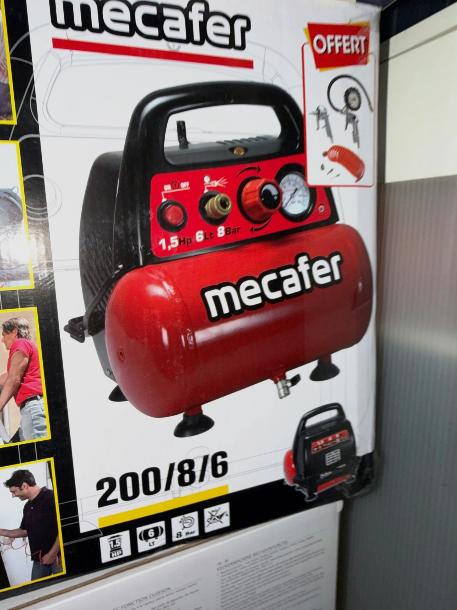 Compresseur d'air Mecafer 200/8/6