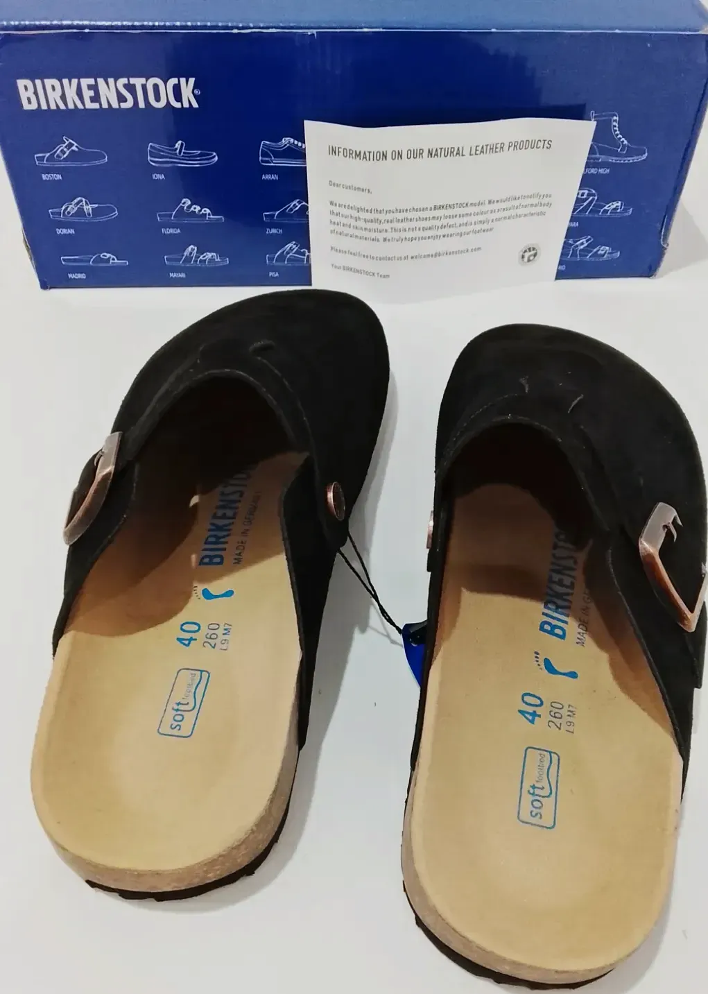 Birkenstock Boston Black Suede Clogs – Birkenstock – noir – taille EU 41 3