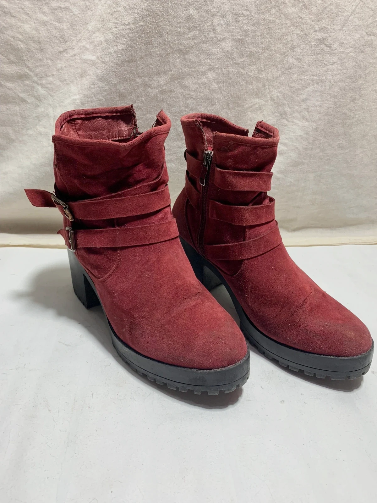 Botas de Tobillo Rojo Vino | Wine Red Ankle Boots | Amor Amore – Amor amore – taille 40