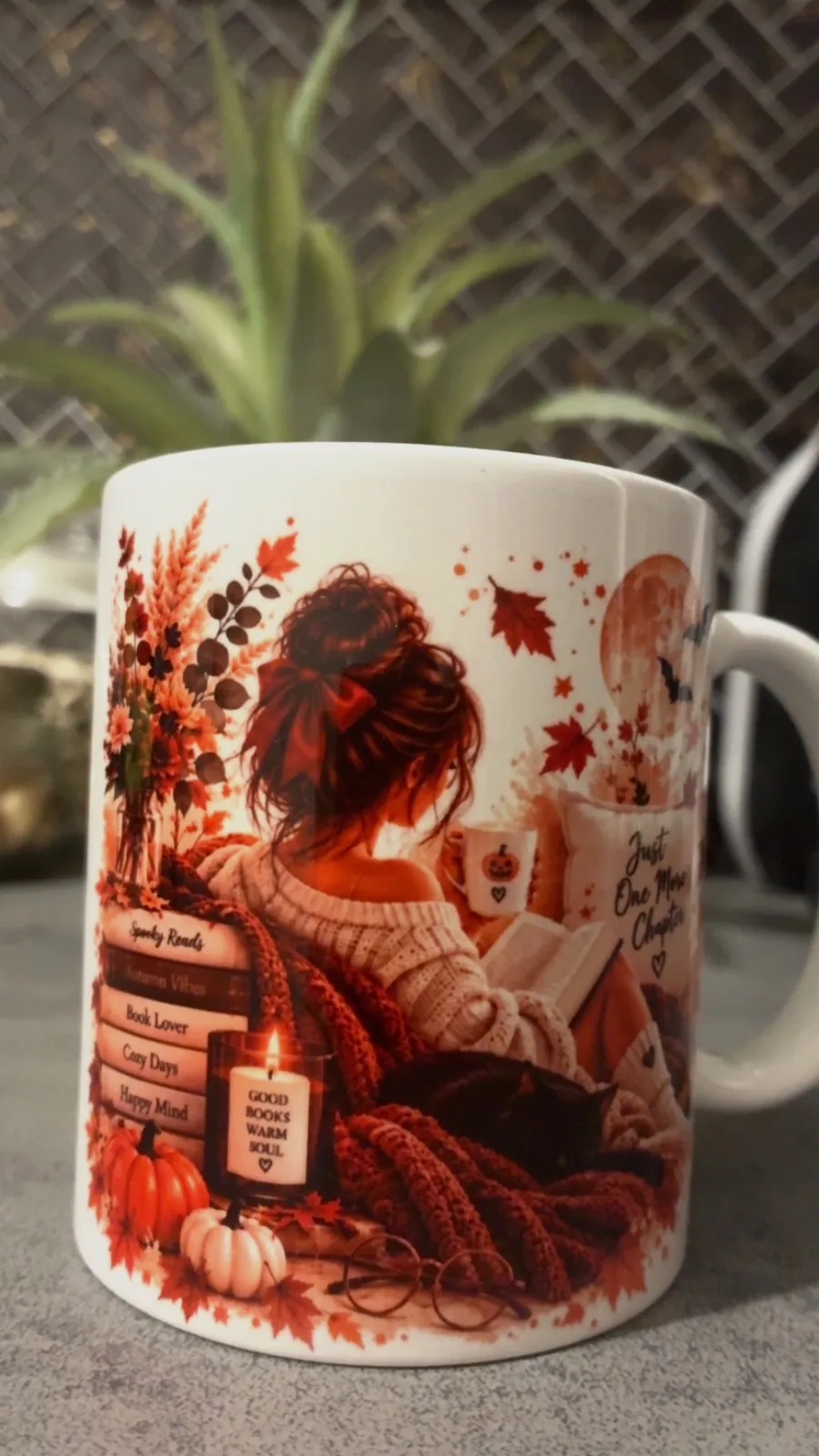 Mug Book Lover Automne – Lecture Cosy – Prénom au choix 🍂📚 – Mug créateur 4