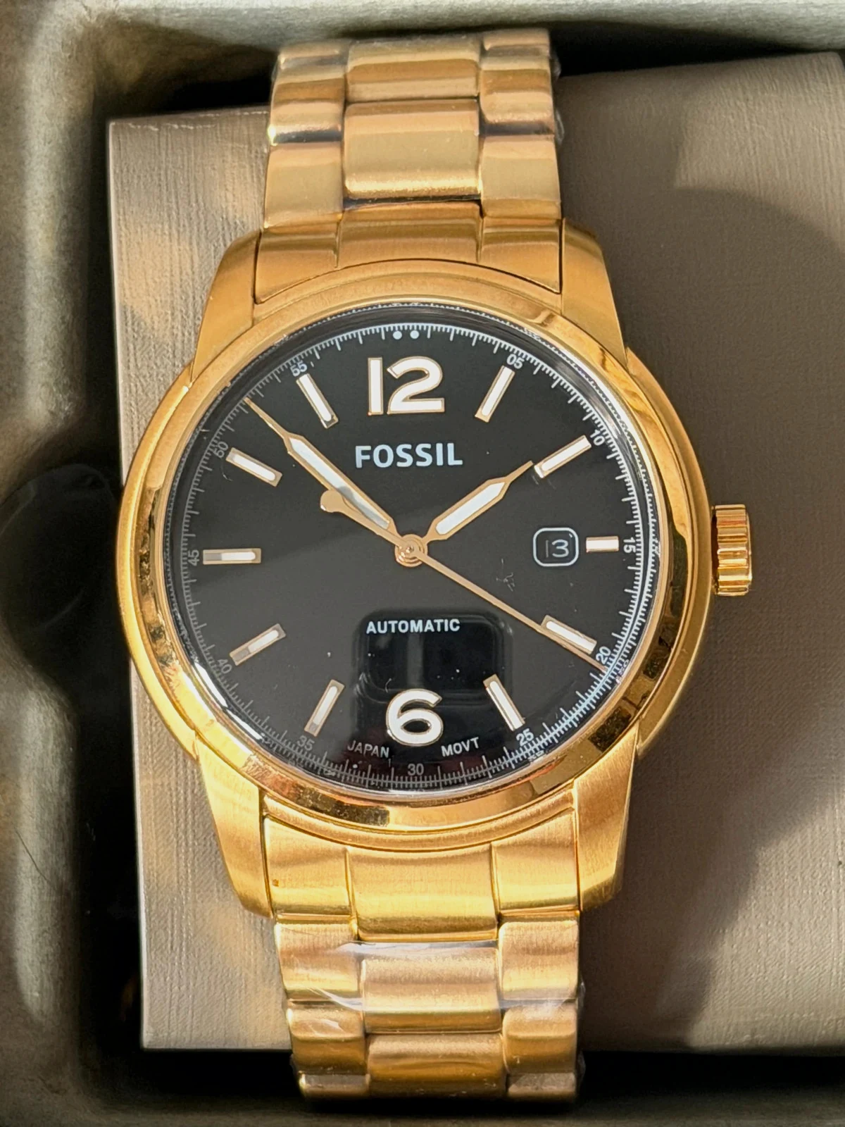 Montre Fossil Heritage Automatic Or / Gold - ME3232 - Neuve