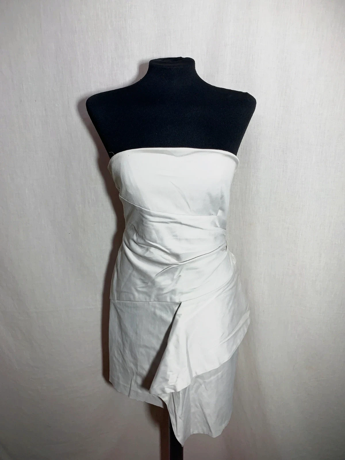 Vestido Blanco Palabra de Honor con Falda Asimétrica | White Strapless Dress | Sfera – Sfera – taille L / 40 / 12